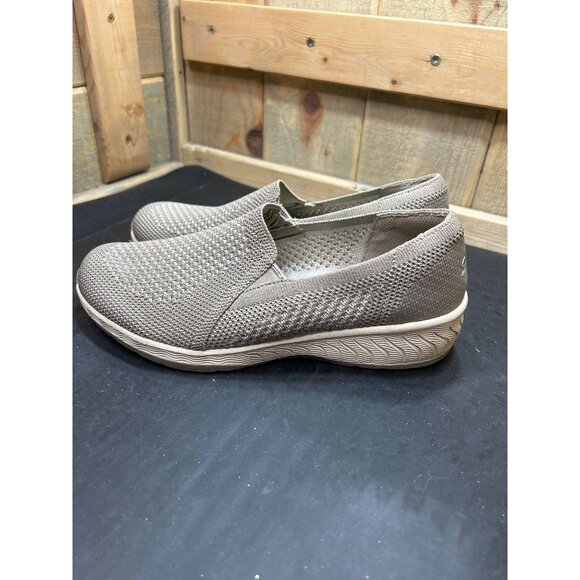 Skechers Womens Relaxed Fit Air-Cooled Memory Foam Slip-On Shoes Size 7 Taupe - Picture 7 of 8